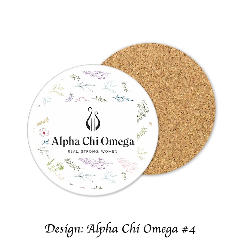 GreekLife.Store Alpha Chi Omega Coasters - Thumbnail 2