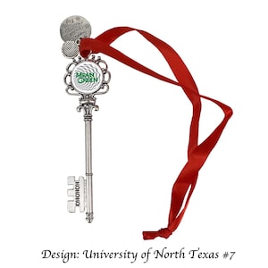 University of North Texas Christmas Ornament Santa Magic Key