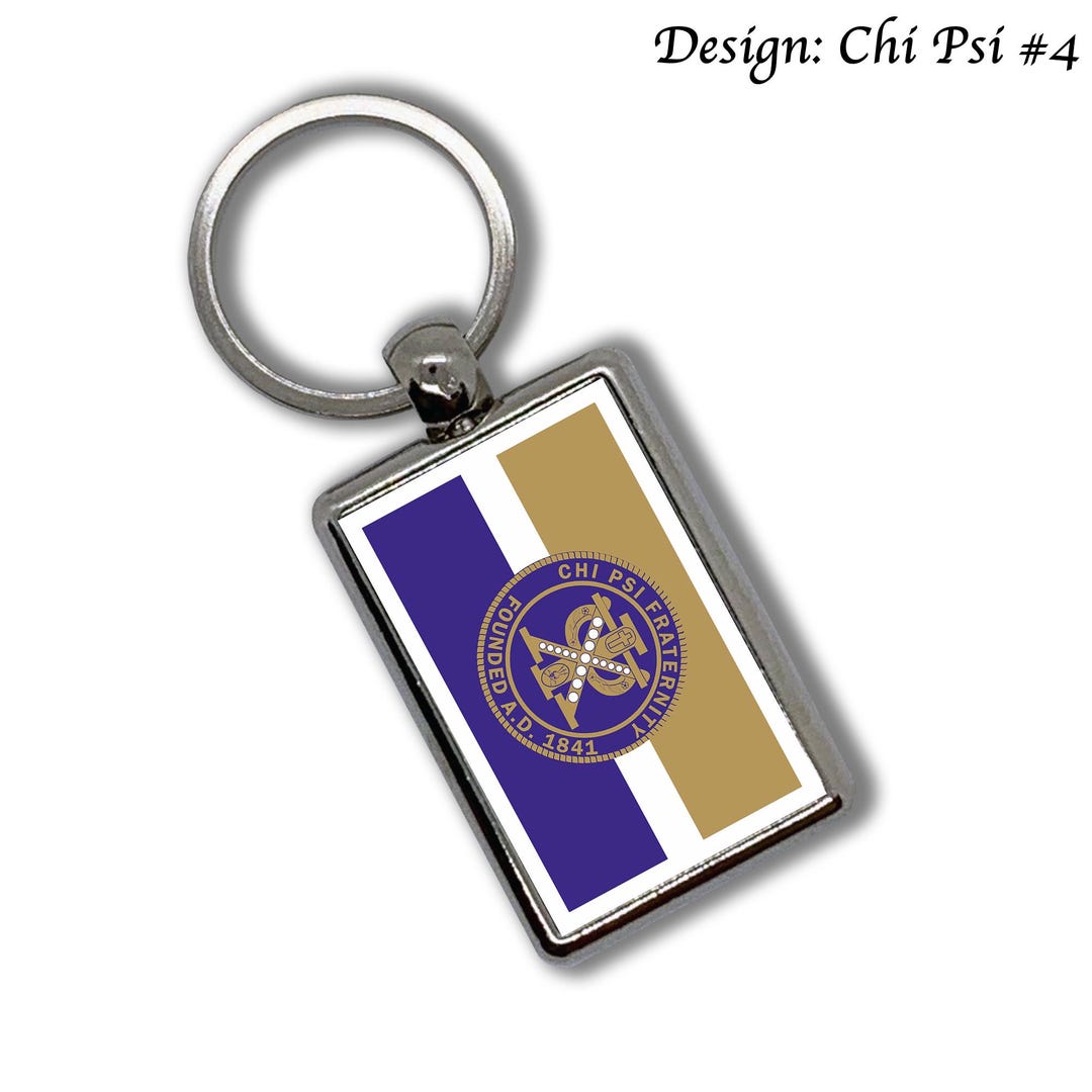 Chi Psi Key Chain Metallic - Etsy