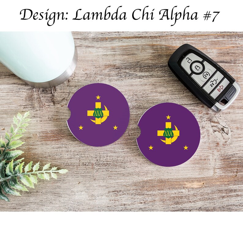 Lambda Chi Alpha Car Cup Holder Coasters Sandstone (set of 2) - Etsy