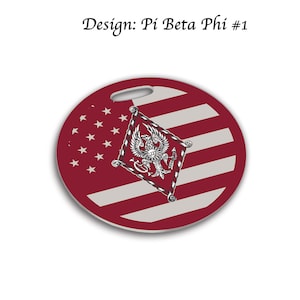Pi Beta Phi Round Bag Tag