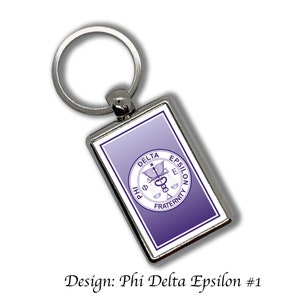 Phi Delta Epsilon Key Chain Metallic