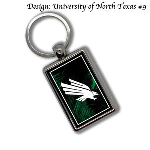 University of North Texas Key Chain Metallic