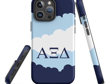 Cover per iPhone della confraternita Alpha Xi Delta, cover protettiva opaca ufficiale con licenza greca, regalo per fratello