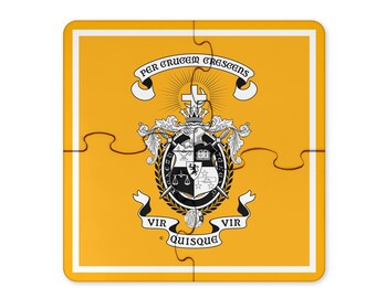 Sottobicchieri puzzle quadrati Lambda Chi Alpha Beverage (set da 4)