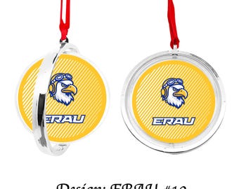 Embry-Riddle Aeronautical University Reversible Flat Round Ornament