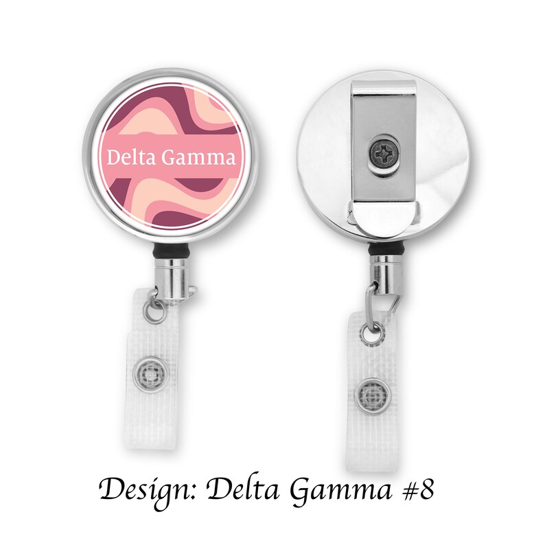 Delta Gamma Retractable ID Badge Reel Holder Etsy