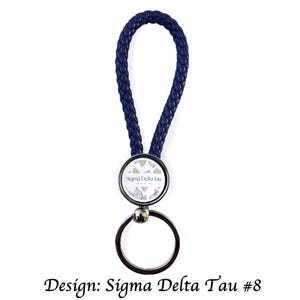 Sigma Delta Tau Key Chain Round