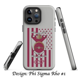 Phi Sigma Rho Sorority iPhone Case, Official Licensed Greek Matte Protective Phone Cover, Gift for Brother