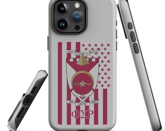 Phi Sigma Rho Sorority iPhone Case, Official Licensed Greek Matte Protective Phone Cover, Gift for Brother