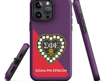 Sigma Phi Epsilon Fraternity iPhone Case, Official Licensed Greek Matte Protective Phone Cover, Gift for Brother