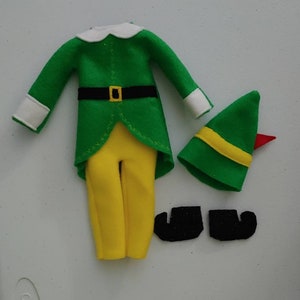 Buddy elf outfit jacket pants hat shoes