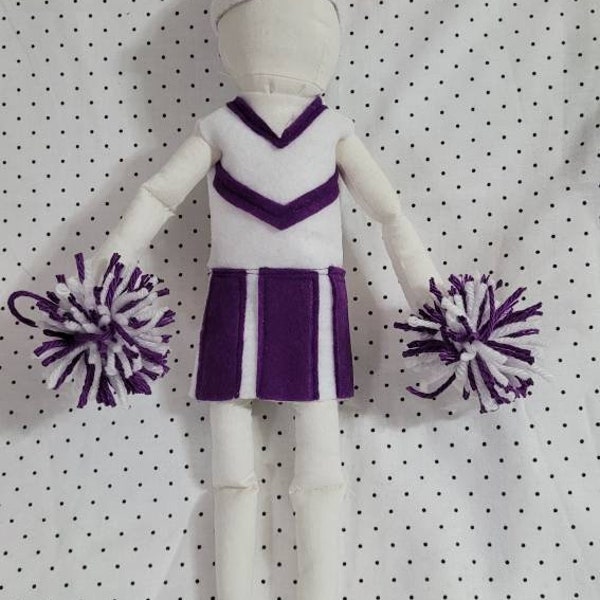 Christmas Elf cheer cheerleader outfit clothes pompoms