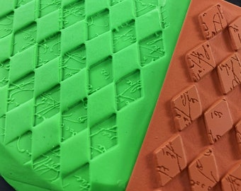 Harlequin Script Rubber Stamp: Clay Texture Mat, 4x6"