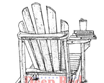 Adirondack Life Rubber Cling Stamp