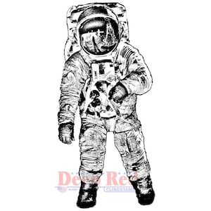 Man on the Moon Rubber Cling Stamp