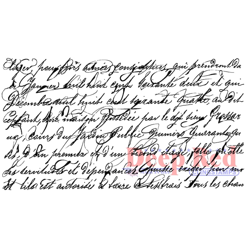 Hand Writing Stamp Handwriting Script Rubber Cling Stamp - Etsy