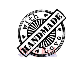 Handmade with Love Rubber Cling Stamp