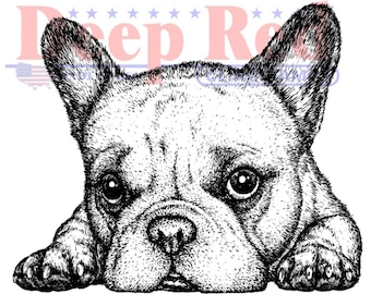 French Bulldog Rubber Cling Stamp