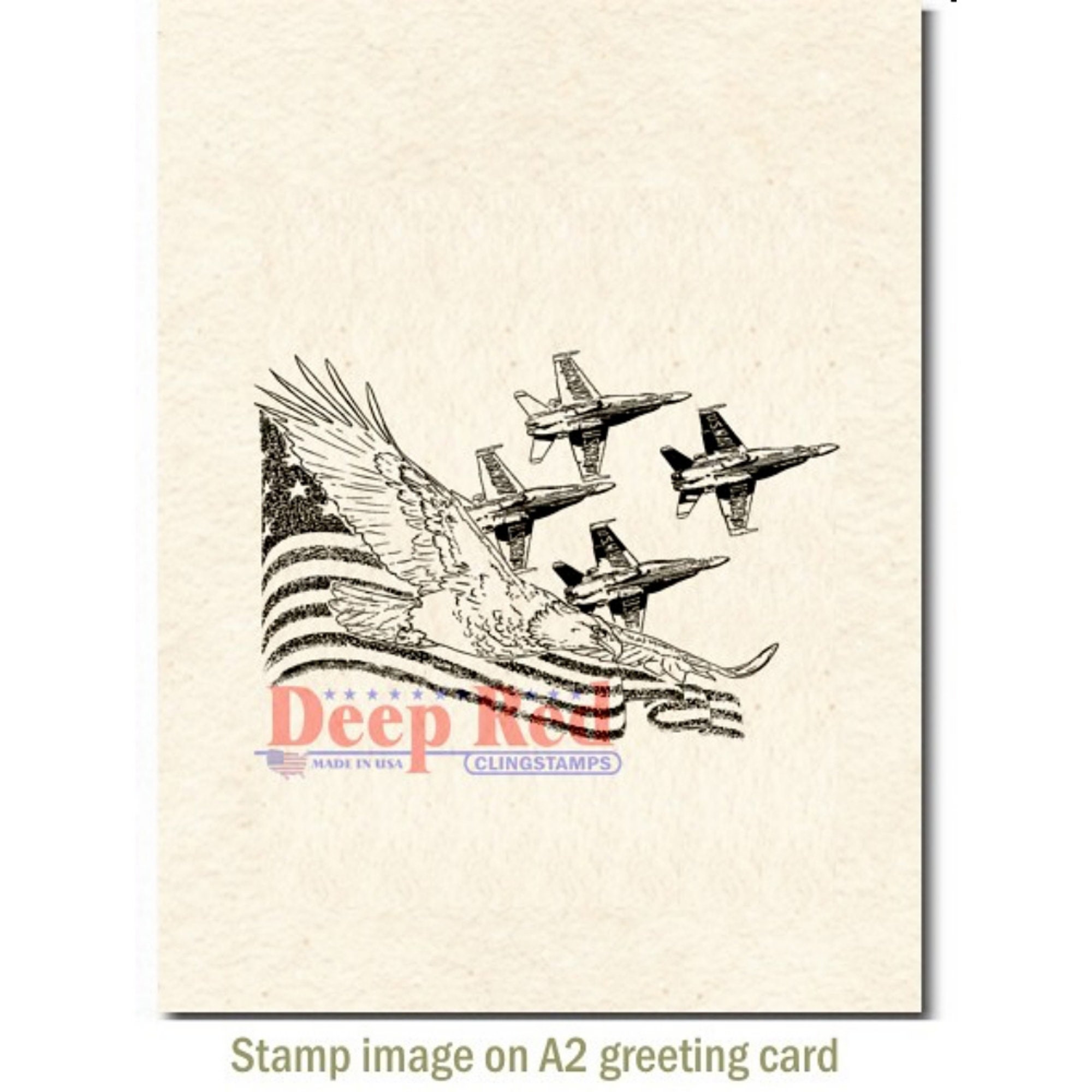 Air Mail Postage Rubber Cling Stamp