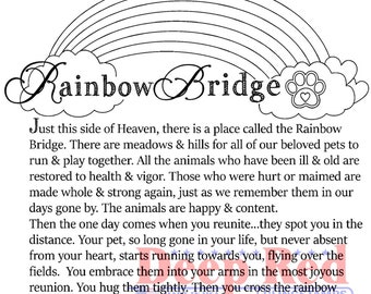 Rainbow Bridge Rubber Cling Stamp