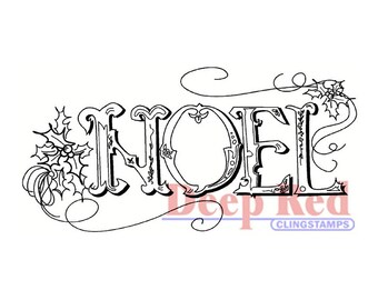 Deep Red Stamps Christmas Stocking Rubber Cling Stamp - 2 X 3 Inch Craft Stamp For Card Making