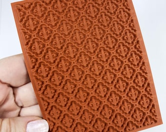 Rubber Stamp Clay Texture Mat for making Jewelry, Miniatures choose 1 of 5 designs