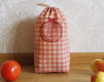 Waxed Canvas Lunch  Sandwich Bag - Organic Produce Picnic - Reusable Eco Friendly Zero Low Waste - Nature's Fiend Gift