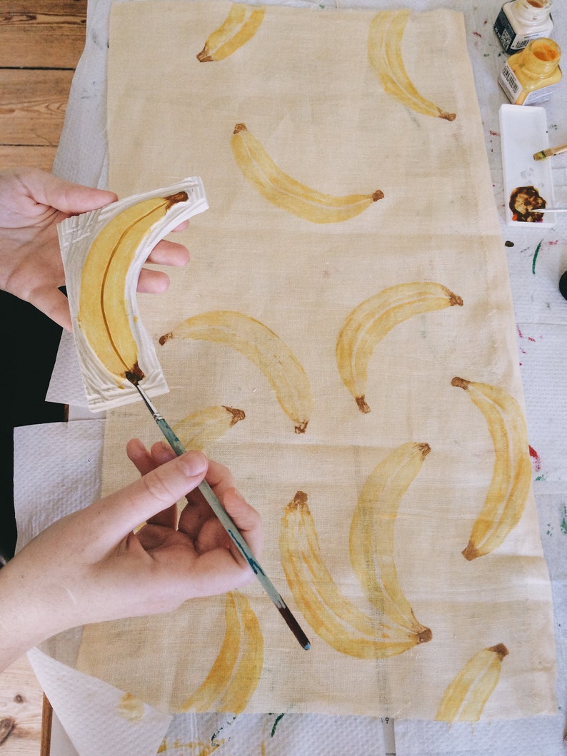 Banana Print Cotton Tote Bag Eco Shopping Organic Zero Waste, Sustainable Plastic Free, Fruit Reuse Large Canvas Back to School Vegan Gift image 8