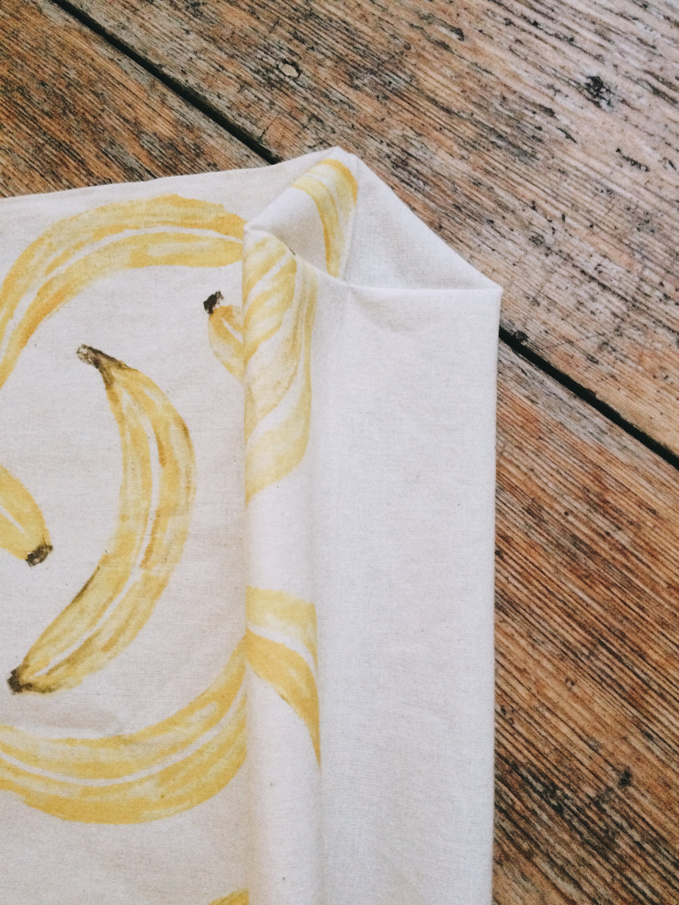 Banana Print Cotton Tote Bag - Eco Shopping Organic Zero