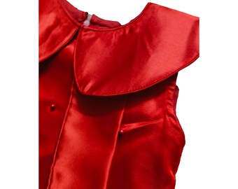 Robe rouge trapèze