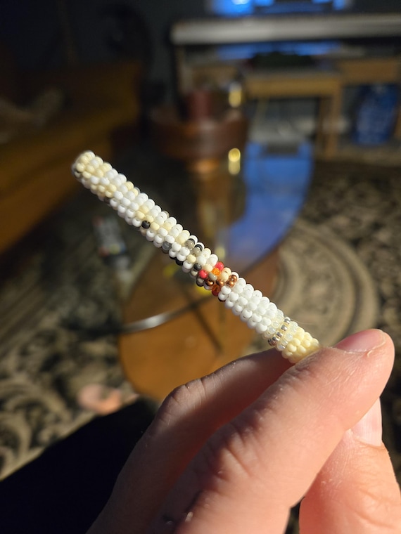Beaded Cigarette Keychain Bag Charm