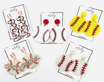 Beaded Baseball Earrings: Lightweight Sports Jewelry