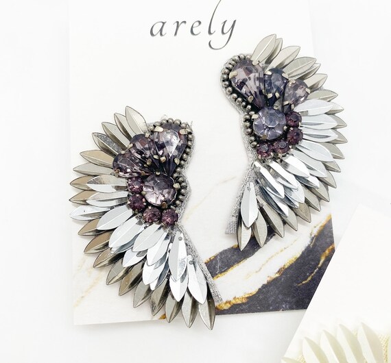 Sequin wing best sale earrings