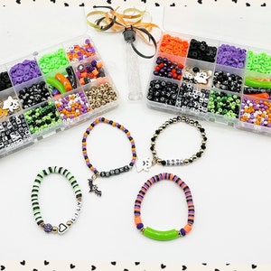 Halloween Bracelet Making Kit: 1200+ Beads, Charms, DIY Jewelry
