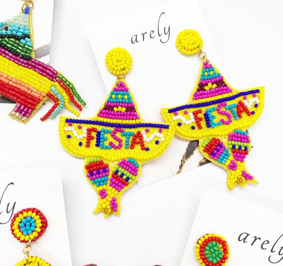 Cinco De Mayo Earrings For Women Handmade Beaded France