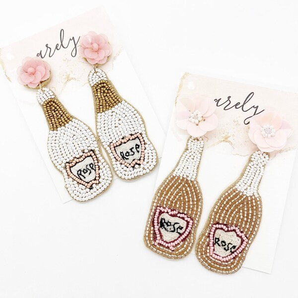 Champagne Bottle Earrings Etsy