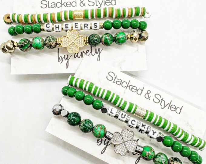 st patricks day beaded necklaces