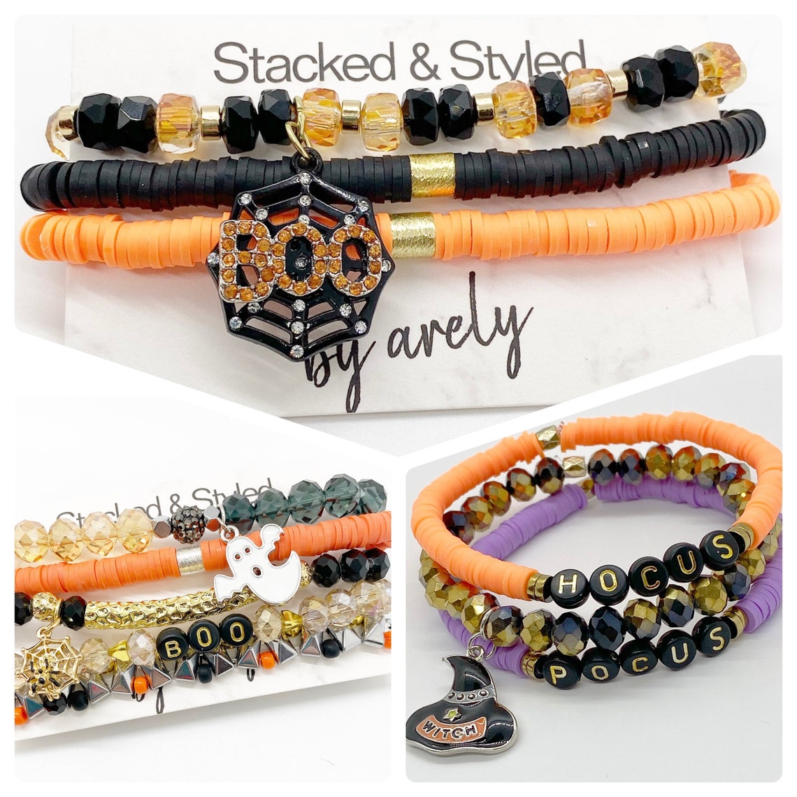 Halloween Bracelet Sets Halloween Jewelry Spider Ghost - Etsy