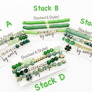 St Paddys Day, Shamrock, St Patricks Day, Beaded Bracelets, St PADDYS Day Jewelry, Irish, St Paddys Day Jewelry, Gifts for Her