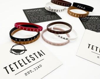 Tetelestai Bracelets, Christian Gifts, Story of Jesus, Christian Bracelets, Rubber Bracelets, Religious Bracelets, John 19:30 Bracelets