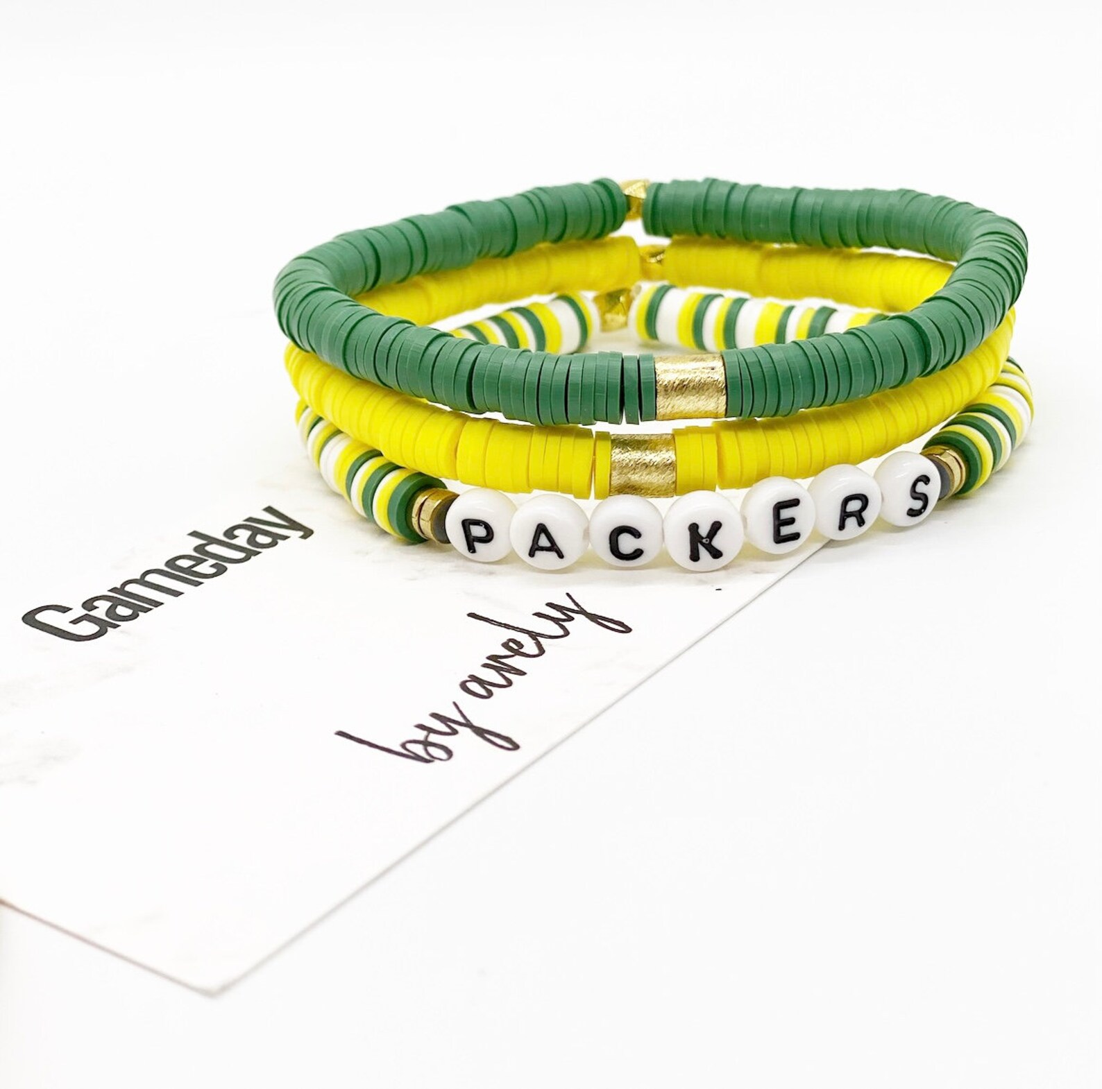 NFL Bracelet Sets NFL Gameday Jewelry Heishi Bracelets Etsy