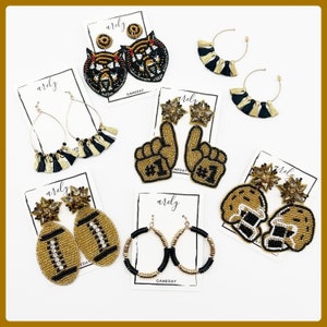 Black and Gold Gameday, Gold Gameday, College Gameday, Gameday Earrings, College Football, Gameday Earrings