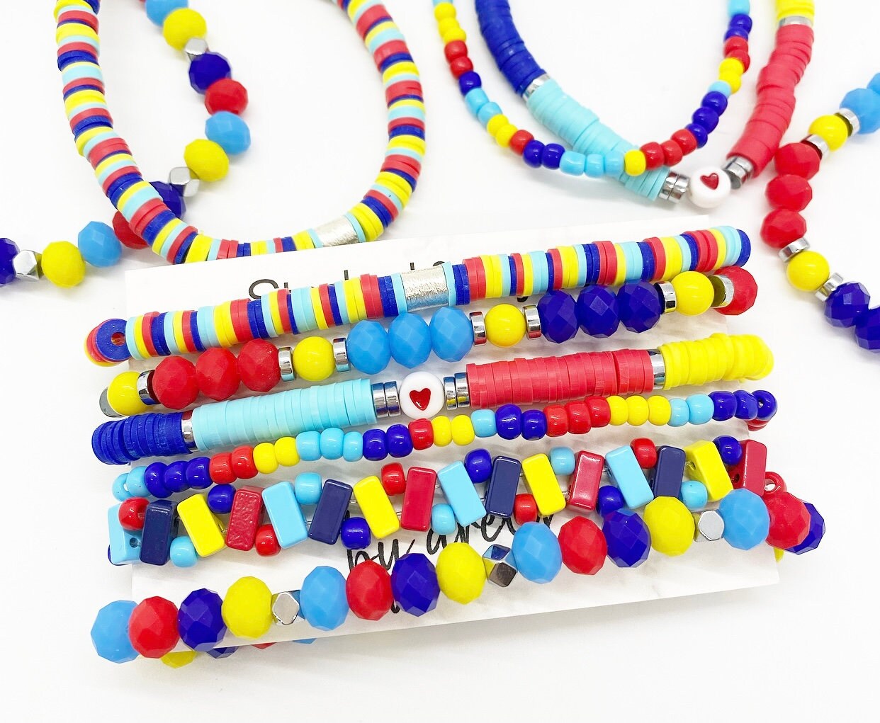 5 Pcs Autism Awareness Silicone Focal Character Beads Puzzle Spacer Beads for Pens DIY Jewelry Keychain Bracelet Making
