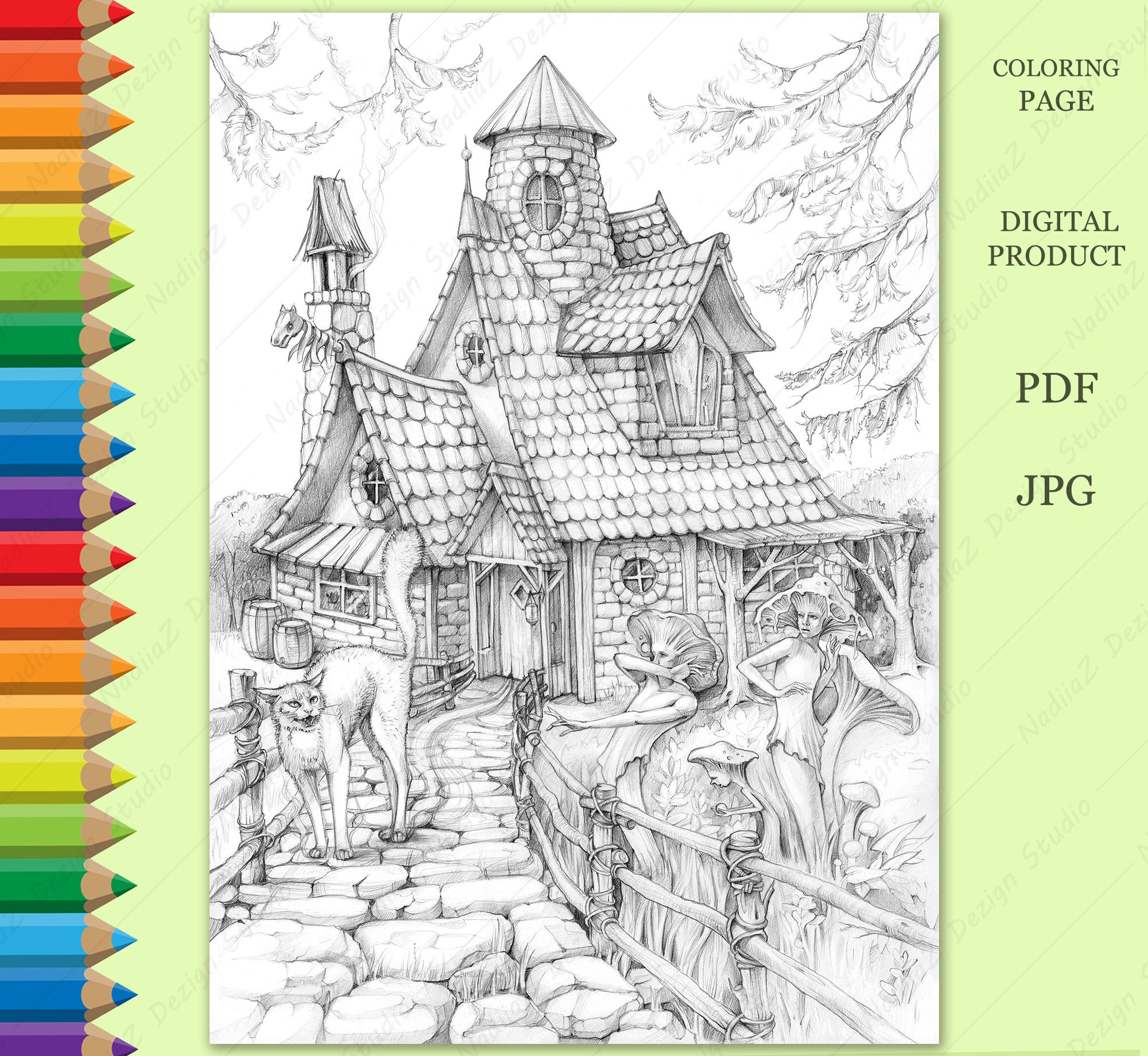 Livre de Coloriage adulte Paysage 40 Paysages a colorier - 81