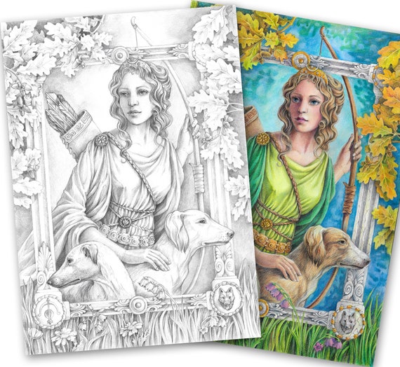Garden Goddess, Adult Coloring Book