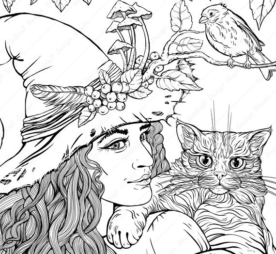 880 Collections Witch Cat Coloring Pages  Best Free