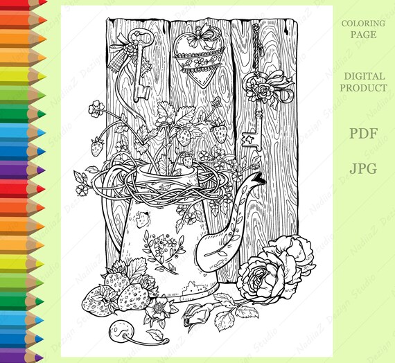 Featured image of post Strawberry Coloring Pages For Adults