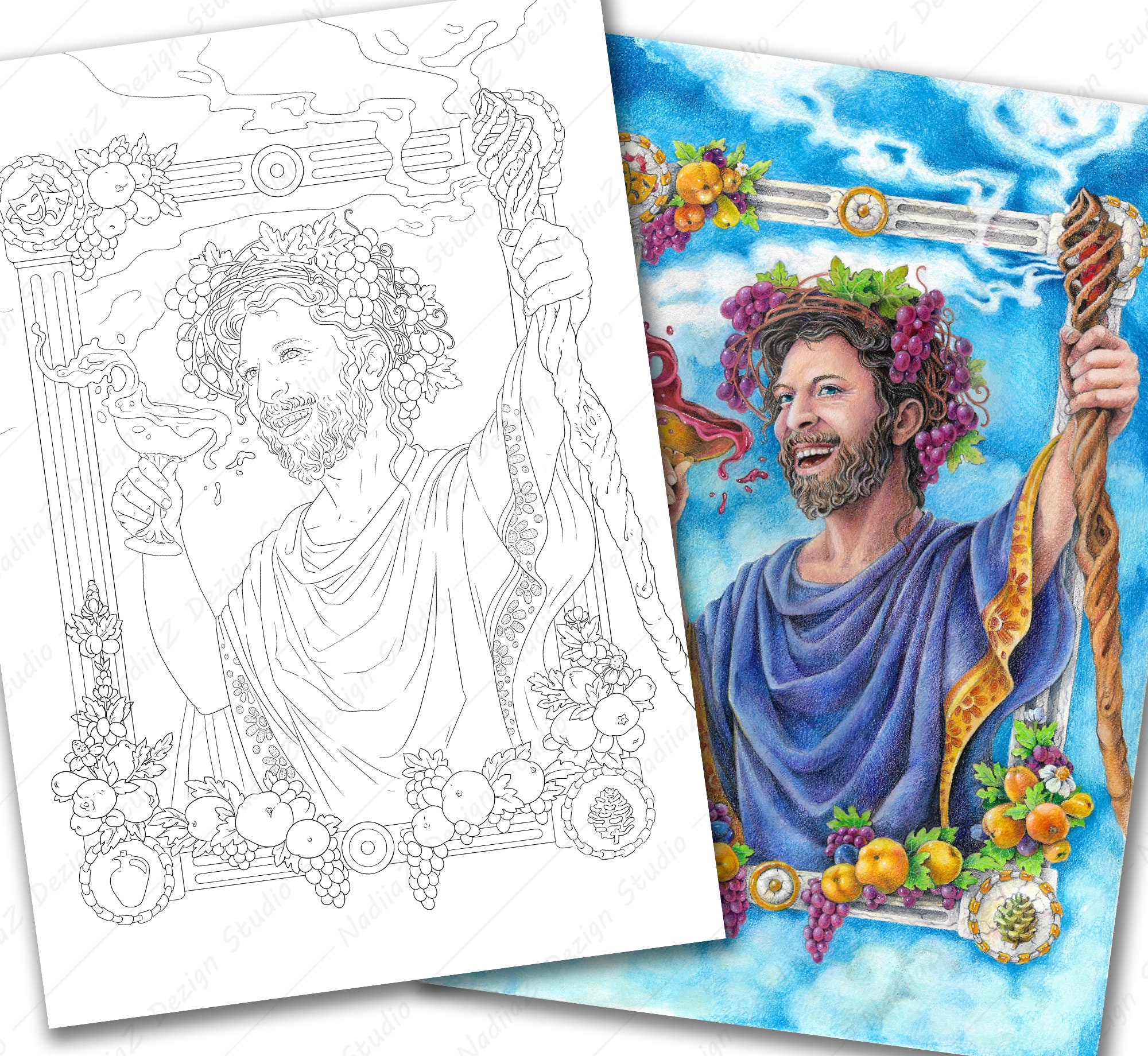 Dionysus Coloring Pages