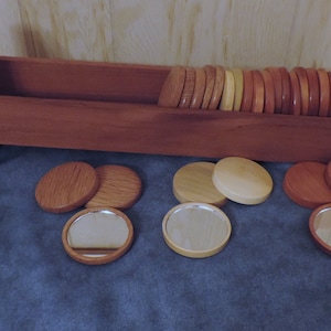 Small Pocket Mirrors (various wood types)